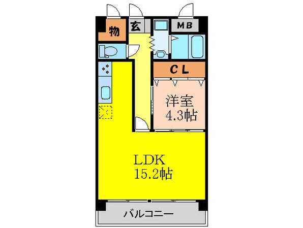 カルム緑地公園Ｖの物件間取画像